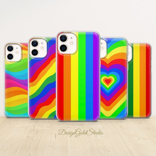 Rainbow Pride Phone Case Event Cover for iPhone 15 14 Pro Max 13 12 11 XR 8 SE XS X, Samsung S22 S23 Fe S24 Ultra A14 A15 A25 A53 A54, Pixel