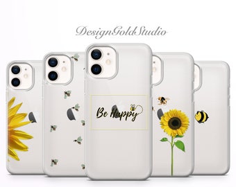 Bumblebee Phone Case Honey Bee Cover for iPhone 15 14 Pro Max 13 12 11 XR 8 SE XS X, Samsung S23 Fe S24 Ultra A14 A15 A25 A53 A54 A73, Pixel