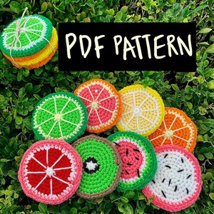 Fruit Coaster Pack CROCHET PATTERN (PDF)
