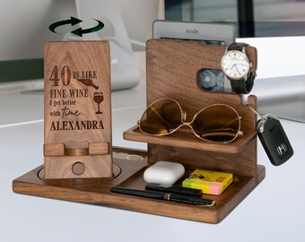 Customizable Birthday Gift for Him, Docking Station, Boyfriend Birthday Gift , Husband Birthday Gift, Dad Birthday Gift, Personalized Gifts