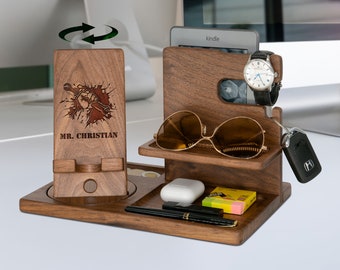 Custom Gifts for Mechanic, Docking Station Phone, Office Organizer,  Mechanic Gifts, Personalizer Engineer Gift, Father's Day Gift, Dad Gift