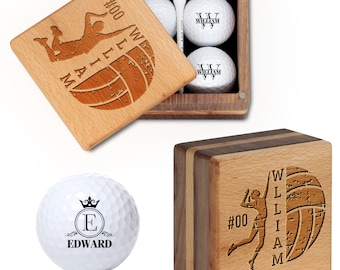 Personalized Volleyball Gift, Golf Ball Marker with Luxury Box, Custom Golf Gift, Volleyball Gifts, Volleyball player Gift, Christmas Gift