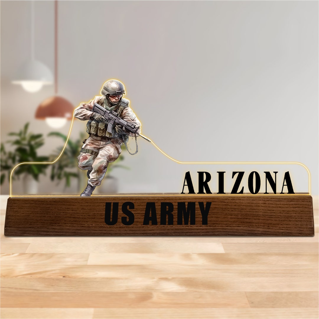 Custom Soldier Desk Name Plate, Personalized US Army Desk Name Plate