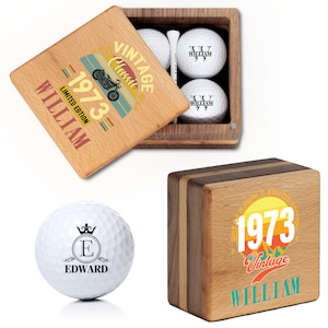 Golfer Birthday Gifts, Custom Color Birthday Gift, Golf Ball Marker Gift with Luxury Wooden Box, Personalized Golf Gift, Gift for Birthday