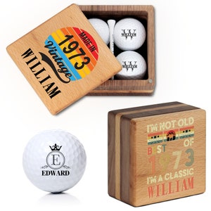 Birthday Gifts for Golf Lover, Golf Ball Marker Gift with Luxury Wooden Box, Personalized Golf Gift, Custom Birthday Gift, Gift for Birthday