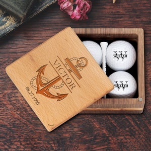 Personalized Golf Ball Marker Gift with Luxury Box - Custom and Unique Golf Gifts for Grandpa on Special Anniversaries and Birthdays
