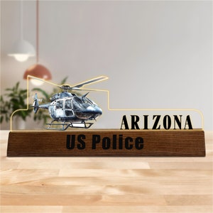 Custom Police Officer Desk Name Plate, Police Officer Acrylic Nameplate For Desk, Desk Nameplate, New Job Decor, Police Gift, Office Decor