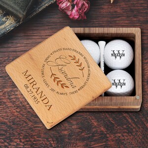Personalized Golf Ball Marker Gift with Luxury Box - Custom and Unique Golf Gifts for Grandma on Special Anniversaries and Birthdays
