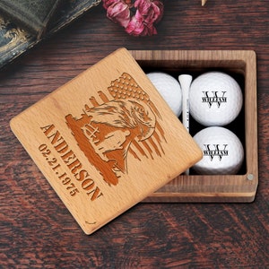 Personalized Golf Ball Marker Gift with Luxury Box - Custom and Unique Golf Gifts for Army on Special Anniversaries and Birthdays