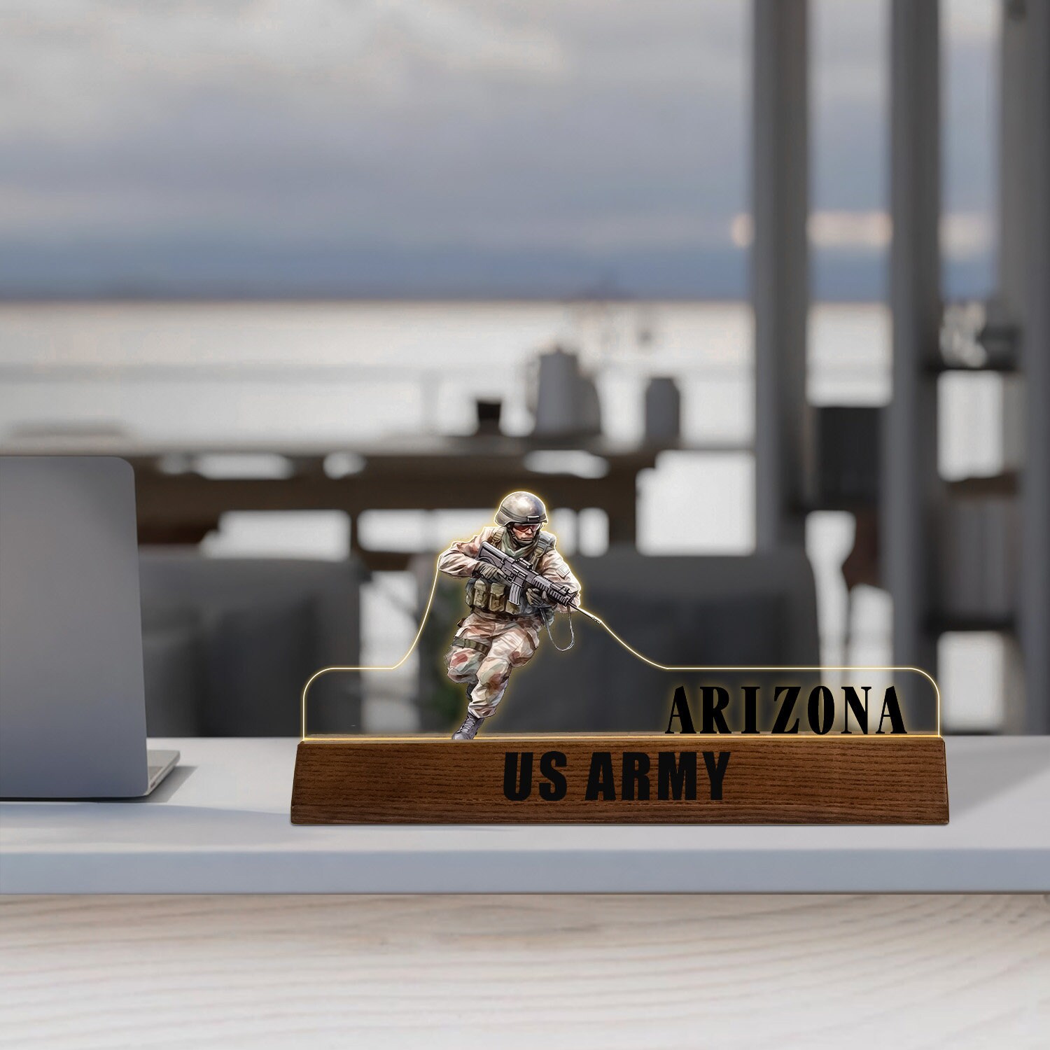 Custom Soldier Desk Name Plate, Personalized US Army Desk Name Plate