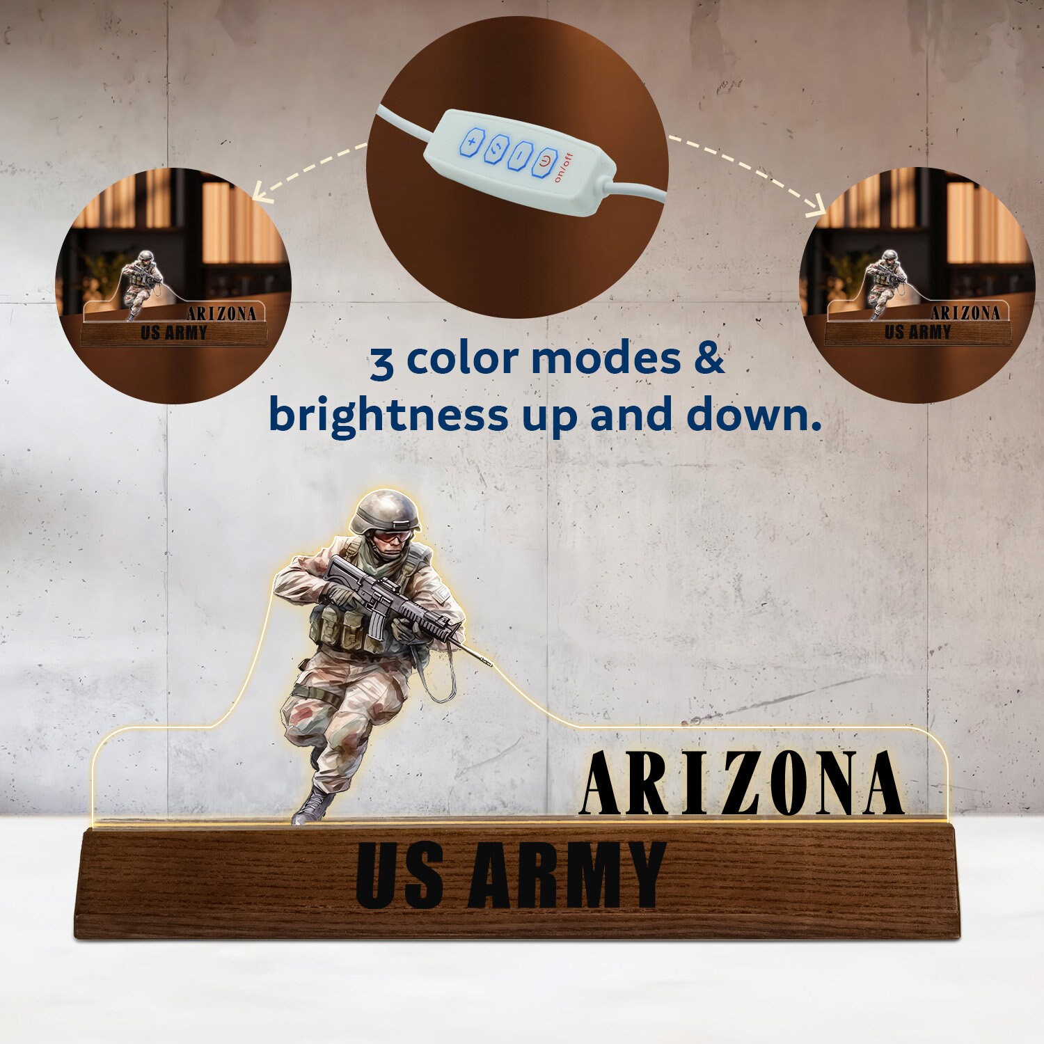 Custom Soldier Desk Name Plate, Personalized US Army Desk Name Plate