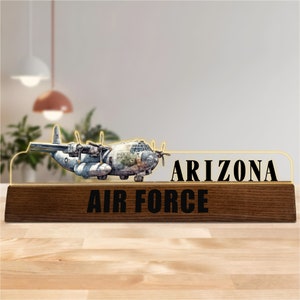 Personalized Desk Name Plate For US Air Force, Custom Desk Name For Soldiers, Air Force Nameplate, Name Plate for Desk, Airforce Name Plaque