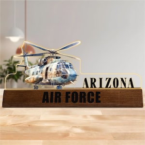 USAF Desk Name Plate - United States Air Force Name Plate, Air Force Nameplate, Name Plate for Desk, Airforce Name Plaque, Office Desk Decor