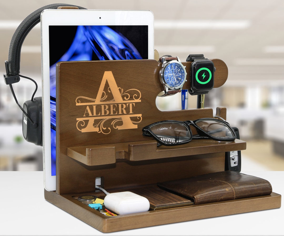 Custom Alphabet Name Docking Station Organizer, Organizer for Men ...