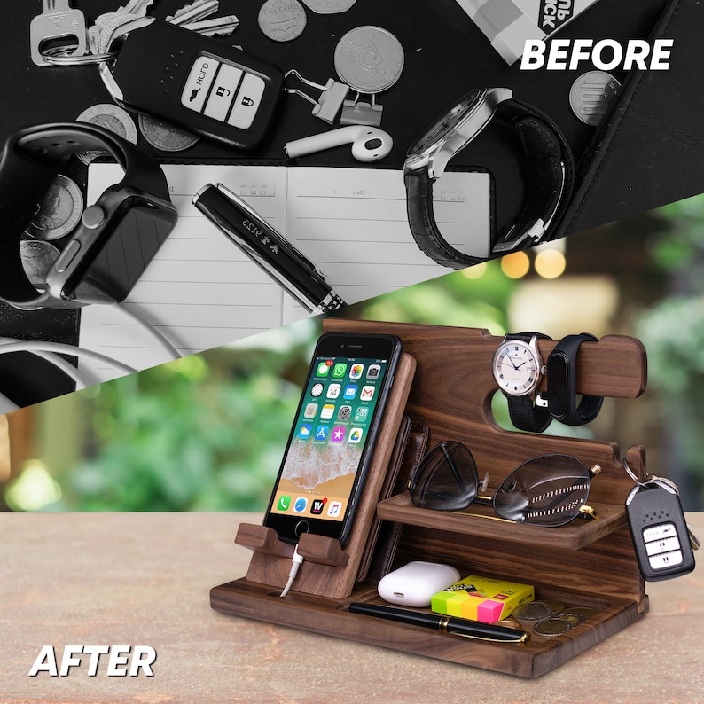 US Coast Guard Gifts, Docking Station Organizer, Personalized Coast