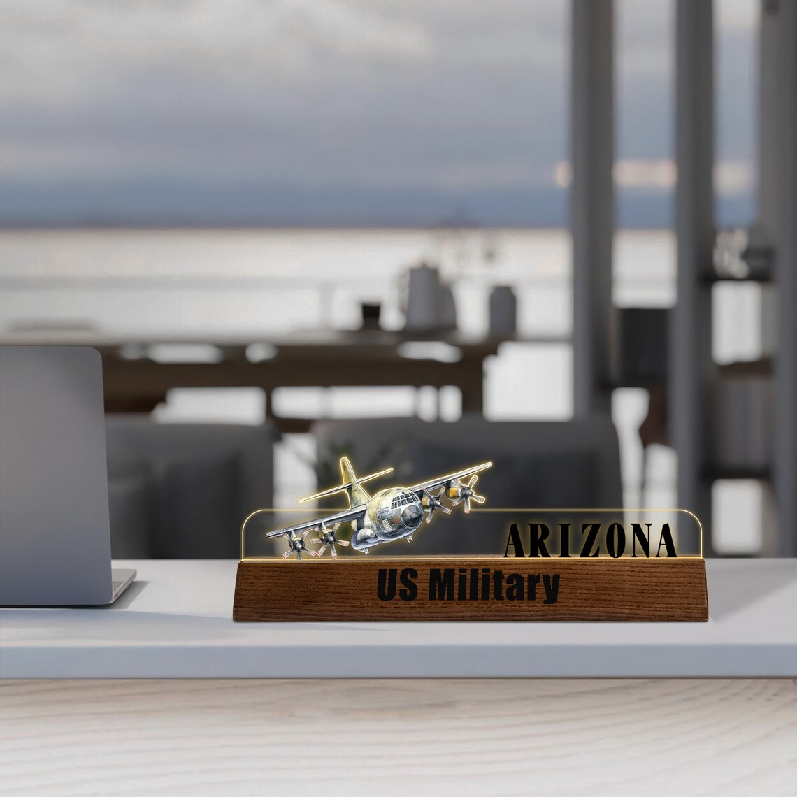 Military Desk Name Plate, Customized Acrylic Desk Name Plate With