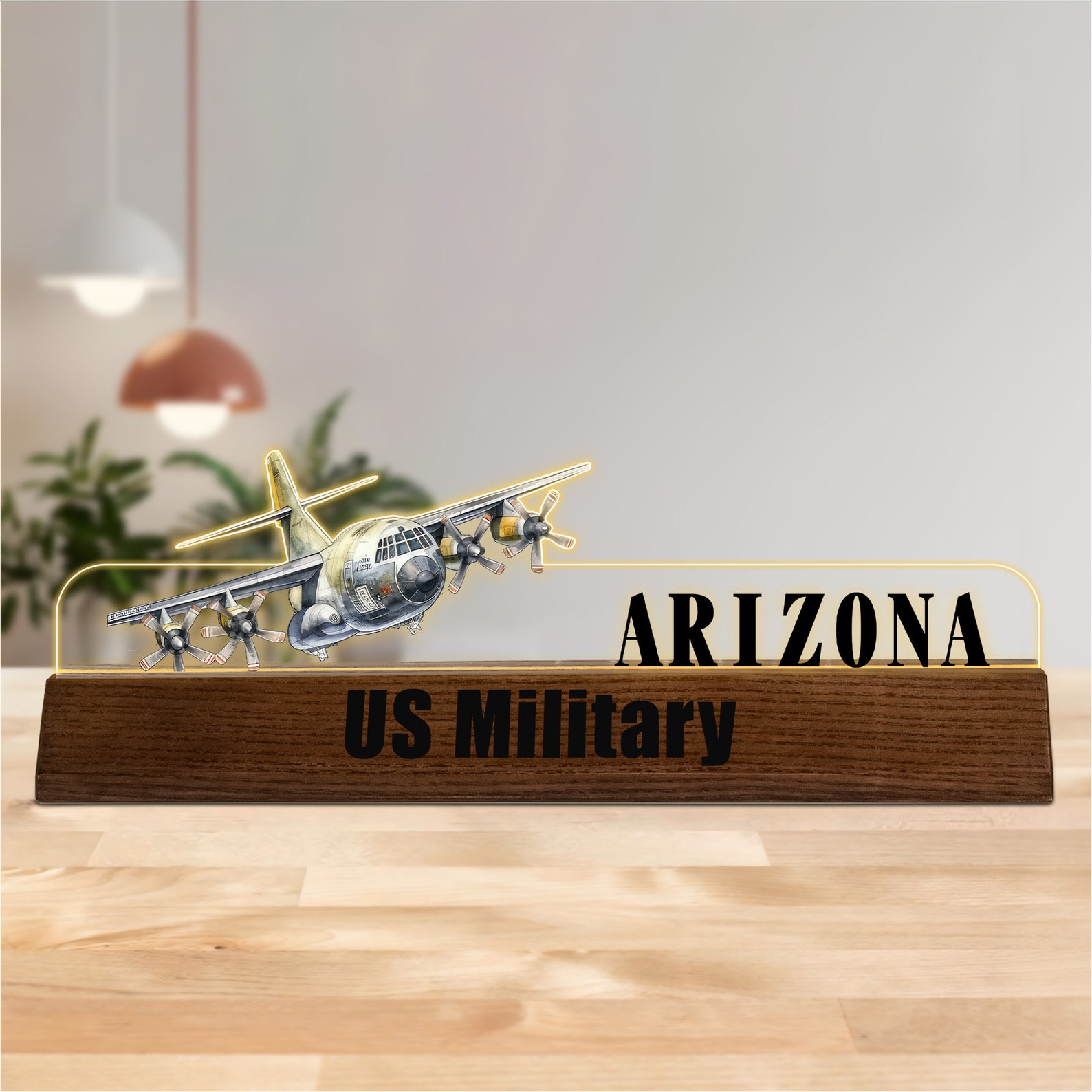 Military Desk Name Plate, Customized Acrylic Desk Name Plate With
