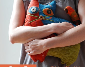 Patchwork Cat-1 Pillow - PDF Sewing Pattern / Stuffed animal