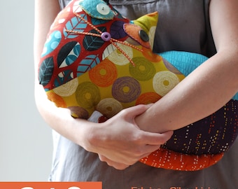 Patchwork Cat-3 Pillow - PDF Sewing Pattern / Stuffed animal