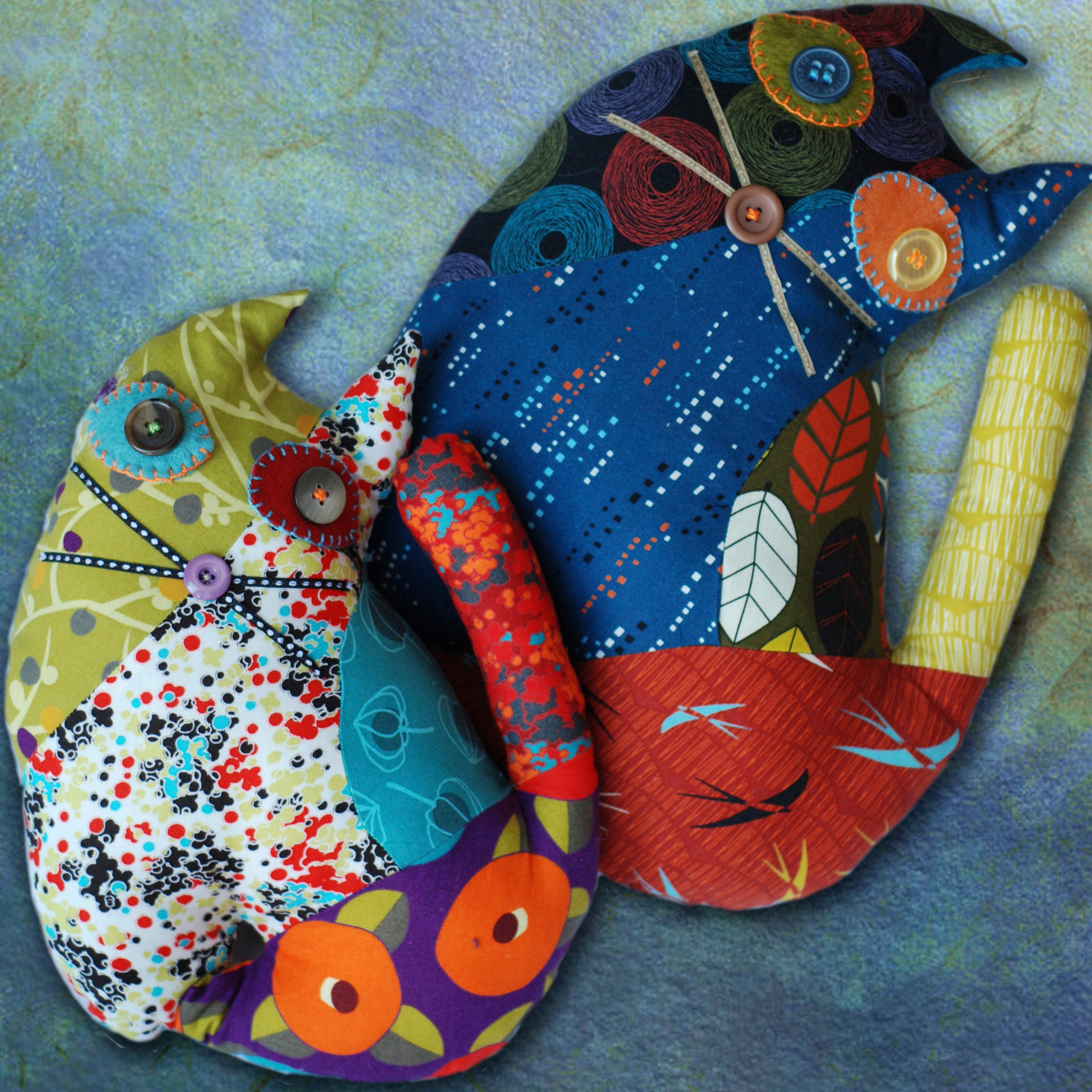 Patchwork Cat-2 Pillow - PDF Sewing Pattern / Stuffed Animal - Etsy