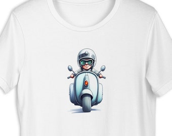 Vespa Vibes T-shirt, Graphic Tee, Scooter Fan T-shirt, Motorcycle T-shirt, Motorbike T-shirt Design, Motorcyclist, Scooter T-shirt, Cool Tee