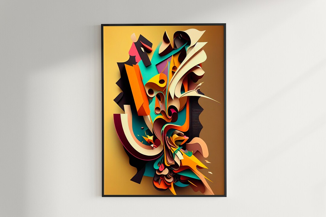 Abstract Art / High Quality Digital Art Print, AI Generated, Midjourney