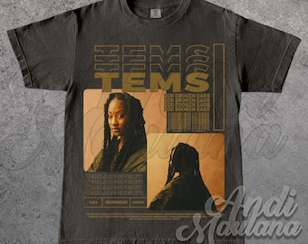 TEMS Singer-Songwriter and record producer Unisex Softstyle T-Shirt, TEMS Merch, TEMS For Broken Ears Album 90s Poster Graphic tee