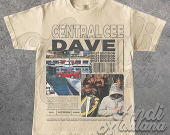CENTRAL CEE x DAVE Singer Unisex Softstyle T-Shirt, Central Cee Santan Dave Merch, Split Decision Album 90s Poster tee
