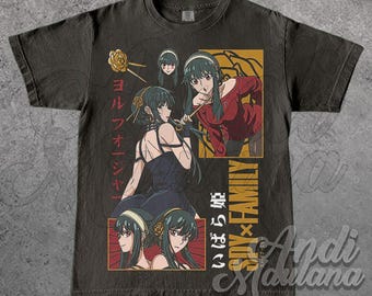 Yor Forger Spy x Family Anime T-shirt | Retro Japanese Text Graphic TNGN