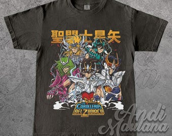 Saint Seiya Anime T-shirt | Retro Anime & Manga Mythic Pose TNGN