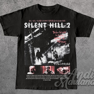 Silent Hill 2 Survival Game Unisex Tee, Horror Video Game T-shirt, Gamer Gift Shirt, Pyramid Head Graphic Top, Halloween Gift Apparel Black