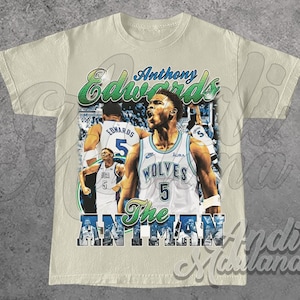 Koszulka unisex Anthony Edwards Basketball Softstyle, koszulka z nadrukiem Minnesota Antman Merch Poster Graphic Tee