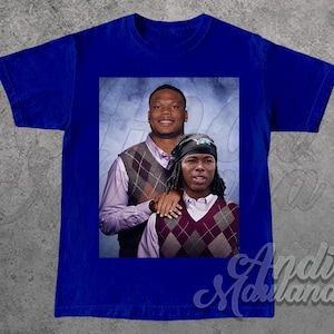 Jahmyr Gibbs en David Montgomery Step Brothers uniseks softstyle T-shirt, Jahmyr Gibbs en David Montgomery poster graphic T-shirt
