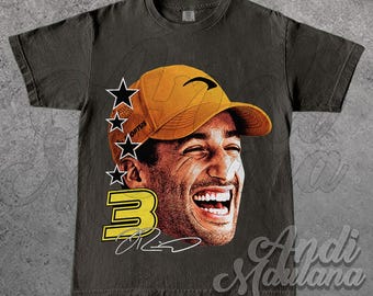 Daniel Ricciardo Formula One, F1 Racer Vintage T-Shirt, Gift For Woman and Man Unisex T-Shirt AND258