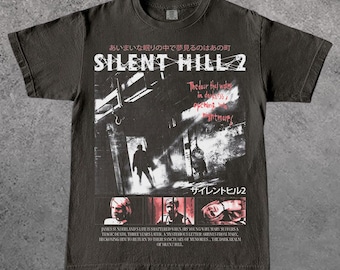 Camiseta unisex de Silent Hill 2 Survival Game, camiseta de videojuego de terror, regalo para gamers, camiseta con diseño de cabeza piramidal, ropa de regalo de Halloween