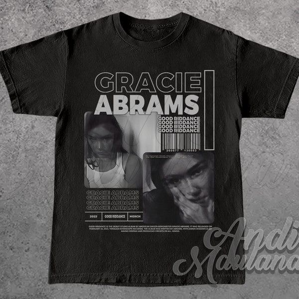 T-shirt souple unisexe GRACIE ABRAMS en édition limitée, Gracie Abrams Merch, T-shirt graphique affiche des années 90 Gracie Abrams Good Riddance Album