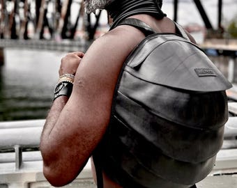 Big Pangolin Backpack, Recycled Rubber, Waterproof, RFID Blocking