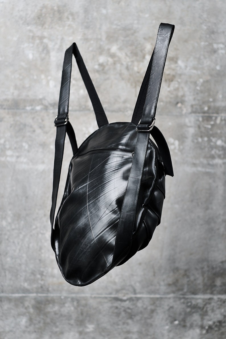 Big Pangolin Backpack, Recycled Rubber, Waterproof, RFID Blocking image 6