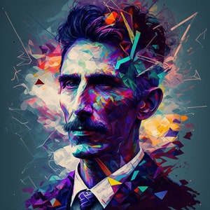 Tesla&#39;s Electric Dreams: A Pop Art Exploration of Science and Imagination