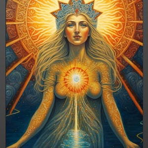 Asteria Star Goddess 11x14 Print Pagan Mythology Psychedelic Goddess Art Mythological Goddess Painting Wall Art Gift Astrology Celestial Art