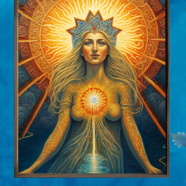 Asteria Star Goddess 11x14 Print Celestial Psychedelic Stars Poster Astrology Goddess Of Stars Star Goddess Painting Divine Feminine Art