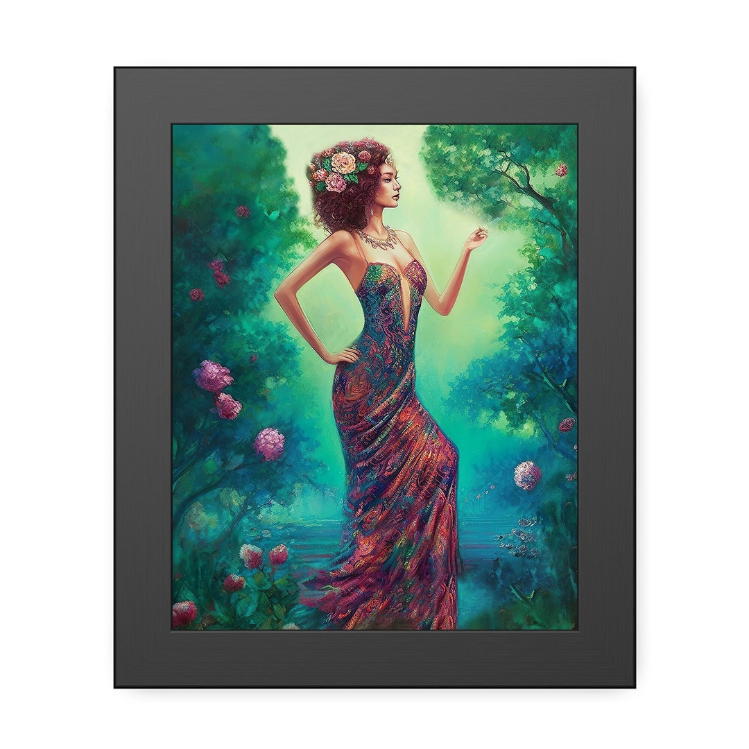 Calypso Mythological Art 8x10 Print Pagan Mythology Psychedelic Goddess