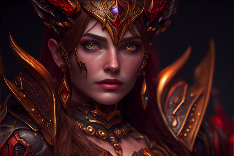 Alexstrasza 4K, Digital Art Print, Digital Download, Home Decor, Printable, Fantasy, Wall Art