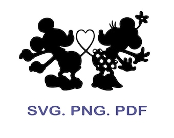 Mickey and Minnie Love SVG, Cricut Cut Files (Digital Download)