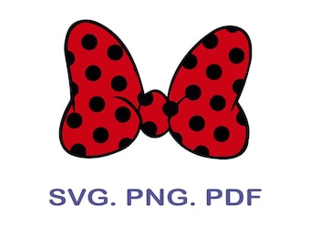 Mouse Bow SVG, Mouse Head Silhouette (Digital Download)