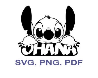 Ohana は家族を意味する SVG ハワイ語の引用文と、Sillhouette または