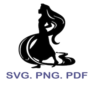 Rapunzel SVG, Tangled Princess Cut Files (svg, png, pdf, ai)
