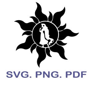 Rapunzel Sun SVG, Tangled Princess Cutting Files (Digital Download)