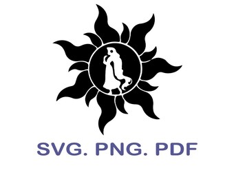 塔の上のラプンツェルの太陽 (塔の上のラプンツェル) デジタル