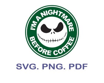 Jack Skellington Svg, Halloween Svg, Starbucks Mugg, Skräckfilm Kall Mugg Svg, Filer för Cricut,